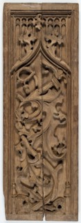 Furniture panel, Gothic, late 15th century, France. Fragment of furniture, bas-relief panel in the
