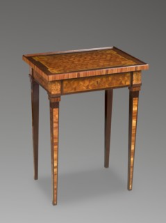 Table, classicism style, geometric ornament, rosettes ornament. Rectangular classicist table,