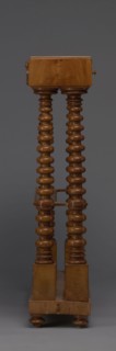 Pipe stand, origin unknown, smoking accessory featuring pipes and acorns; rack for pipes and