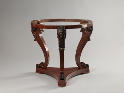Table by Jakub Jan Simmler 1791–1872, carpenter. Round table supported by three S-shaped carved