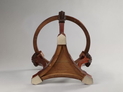 Table; maker: Simmler, Jakub Jan 1791–1872 carpenter. ROUND TABLE supported by three S-shaped