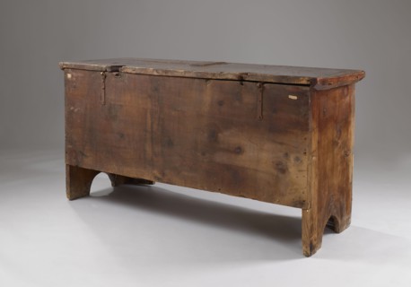 Chest, Gothic style, floral decoration, geometric ornament, repossession, pre-war collection, CHEST