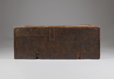 Chest, Gothic style, floral and geometric ornament, repossession, CHEST with straight sides and