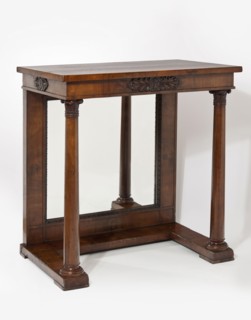 Console, revindication provenance, rosettes ornament, floral decoration, furnishings of