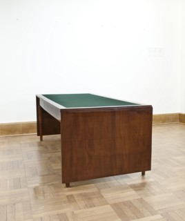 Table, Biedermeier style, associated with Józef Pilsudski 1867–1935. Rectangular table with