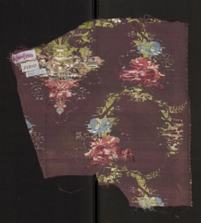 Fabric fragment, fragments of silk fabrics, patterned fabrics, floral patterns. Silk with a pattern