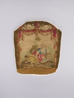 Three tapestry armchair covers, varietals, provenance, flowers, floral ornaments, genre scenes,