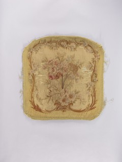 Two tapestry armchair backrest upholsteries and one sofa upholstery, unknown author, varietal,