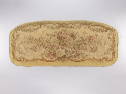 Two tapestry armchair backrest upholsteries and one sofa upholstery, varietal, flowers, floral