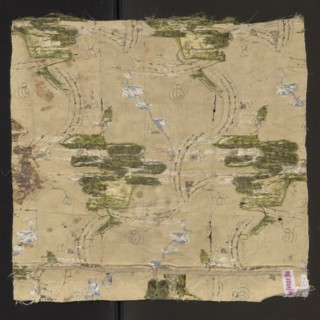 Fabric fragment, fabrics, fragments of silk fabrics, patterned fabrics, floral patterns, Weave