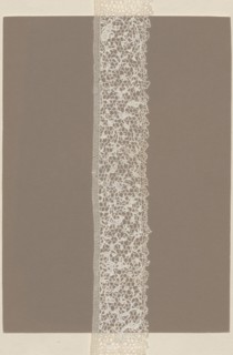 Lace fragment, needle lace, delicate pattern of plant tendrils and numerous spans, in the style of
