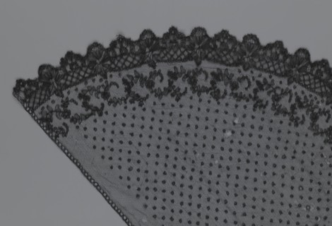 Veil, veils, lace, clothing accessories, fashion. Lace with a floral-geometric pattern running in a