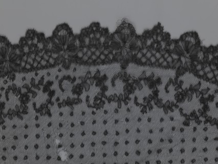 Veil, veils, lace, clothing accessories, fashion. Lace with a floral-geometric pattern running in a