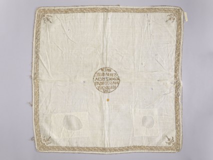 Church napkin made of white batiste density: 34 weft threads and 28 warp threads per 1 cm,