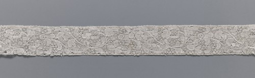 Lace fragment, lace, Binche lace, Henryków German: Heinrichau, clothing accessory, needle lace with