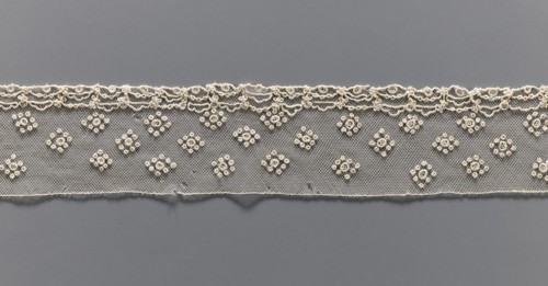 Fragment of lace, needle lace, Alençon lace, 19th century, France, Henryków German: Heinrichau,