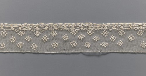 Fragment of lace, needle lace Alençon lace, 19th century, France, from Henryków German: Heinrichau,