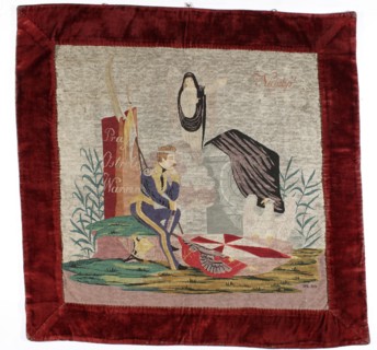 Wall-hanging picture, wall-hangings, embroidery, White Eagle coat of arms, scythes, lances,