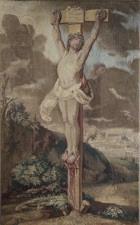 Tapestry, Studio of François Glaize after Anton van Dyck, ca. 1743–ca. 1770. Crucifixion: In the