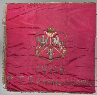 Banner of the Sokól Gymnastic Society in Kiev, banners, origin unknown, Polish Gymnastic Society