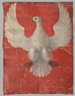 One-sided pennant, creator unknown, ; pennant/vexillum depicting the White Eagle coat of arms;