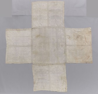 Church napkin, church paraments; Evangelical churches furnishings; floral motifs; Sereje Lithuania;