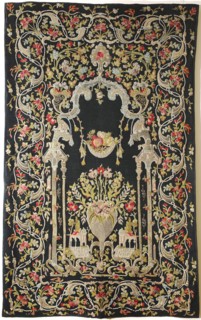 Tapestry, In the center, in an architectural frame modeled after Eastern styles with Rococo