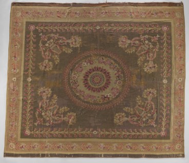 Ornamental tapestry, Late 18th century, Flanders. This ceiling floor tapestry has symmetrical