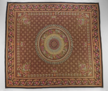 Ornamental tapestry, unknown origin, flowers, floral ornaments, tapestries, weaving, interior