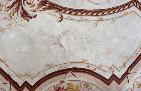 A so-called ceiling tapestry, tapestry, fabrics, tapestries, restitution provenance, fabrics,