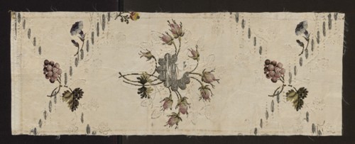Fragment of silk fabric, mid-18th century, England possibly. Patterned Gros de Tours, broché silk