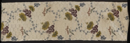 Fabric fragment, silk, Krzeszowice Lesser Poland Voivodeship, fragments of silk patterned fabrics