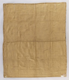Fragment of a figural tapestry. Flowers, leaves, floral ornaments, warriors in armor, and fabrics