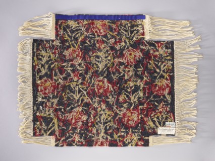 Tapestry covering with stylized flower trees identical on the seat and backrest; floral ornaments,