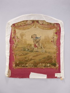 Tapestry covering, creator unknown, provenance, floral ornaments, boys, pastoral scenes; fabrics,