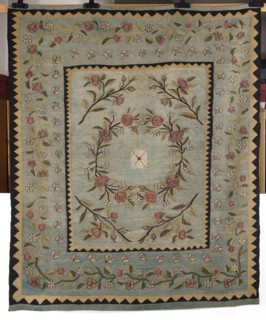 Kilim, kilim, court kilim, fabrics. In the center of the main field is a motif of a sealed envelope