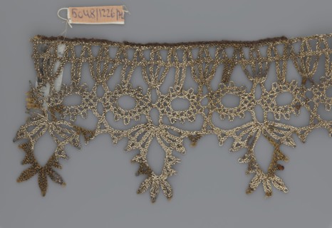 Lace, bobbin lace, 16th/17th century, Flanders, fabric, width 7 cm, length 27 cm, A length of