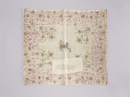 Velum, Velum or church cloth of white linen, embroidered with silk and gold thread. In the centre