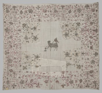 Velum, Velum or church cloth of white linen, embroidered with silk and gold thread. In the centre
