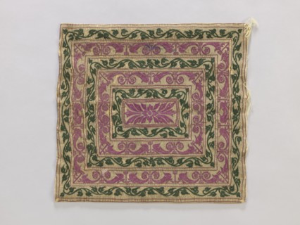 Velum, church paraments, vellum, plant ornaments, unknown origin, 19th century, Poland, liturgical