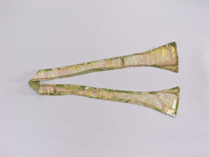 Stole made of Lyon material, early 18th century, Lyon, France; liturgical vestment with plant