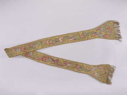 Stole, church paraments; flowers; liturgical vestments; plant ornaments; sacred art; churches and