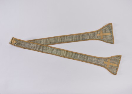 Stole, church paraments, flowers, leaves, liturgical vestments, plant ornaments, sacred art,