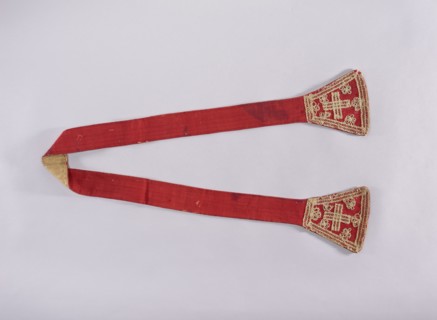 Stole, 18th century, Poland; liturgical vestment stole; length 184 cm, width 18 cm; church