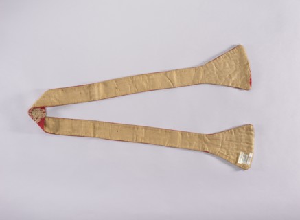 Stole, 18th century, Poland; liturgical vestment church paraments, embroidered sacred art; length