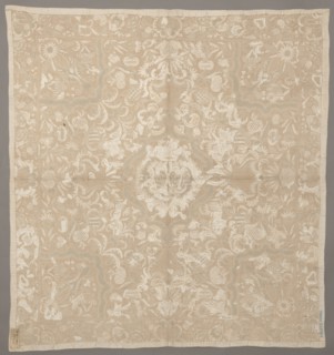 Cope, clothing accessory, In the cartouche there are two shields with the monograms CH and DL.