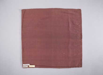 Velum of dark red satin embroidered around the edges with gold and silver thread in motifs of