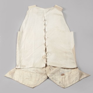 Vest, floral ornaments, geometric ornaments. Fastened to the neck with 9 covered and embroidered