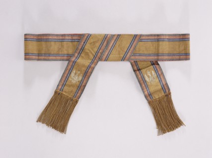 Textile belt, 19th century, Kraków. Belt made of solid fabric with the Polish Eagle at the ends.