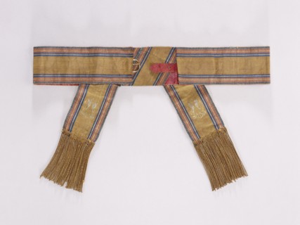 Textile belt, 19th century, Kraków. Belt made of solid fabric with the Polish Eagle at the ends.